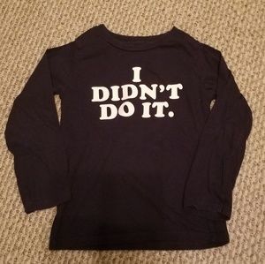 Boy's Long Sleeve T-Shirt I DIDN'T DO IT.